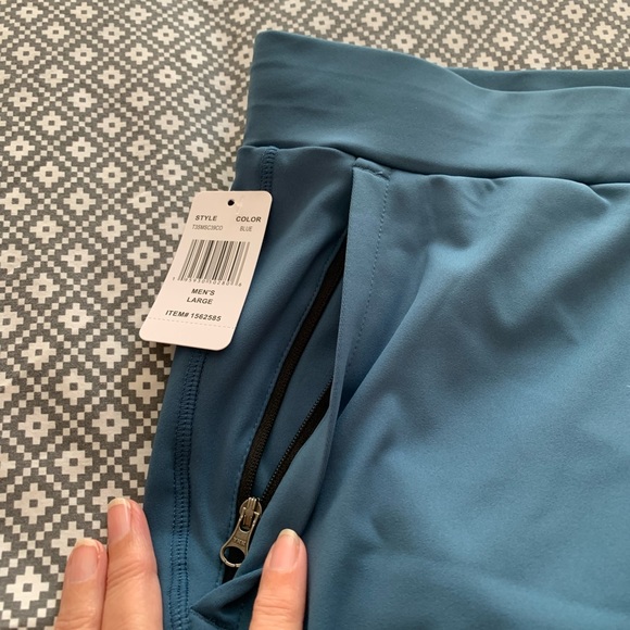 NWT Mens athletic shorts grey and blue. Size Large. - Picture 4 of 14